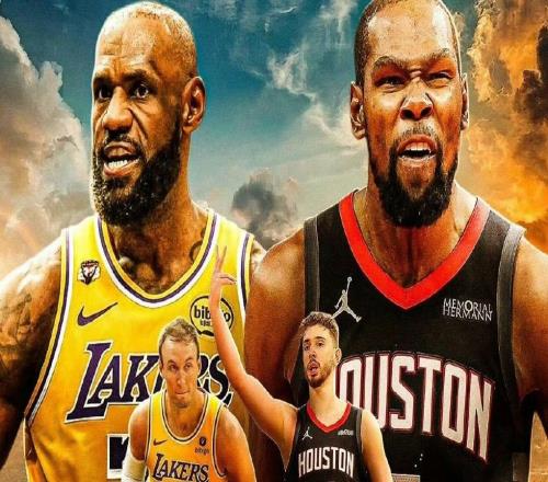 湖人VS火箭，詹姆斯VS杜兰特