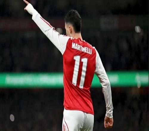 马丁内利达成欧战50场里程碑，成阿森纳队史南美球员第一人