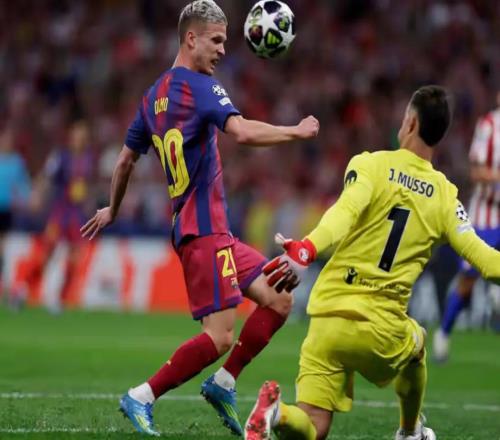 21！红牌！巴萨惨遭淘汰：欧冠出局，马竞挺进4强，亚马尔进球