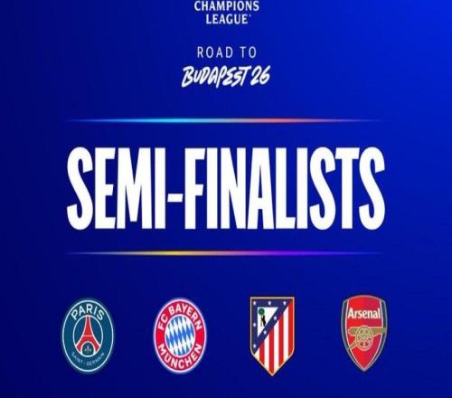 欧冠14决赛无逆转，首回合领先的球队全部晋级