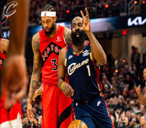 季后赛首组20！哈登28分5断迎里程碑，骑士轻取猛龙，米切尔30分