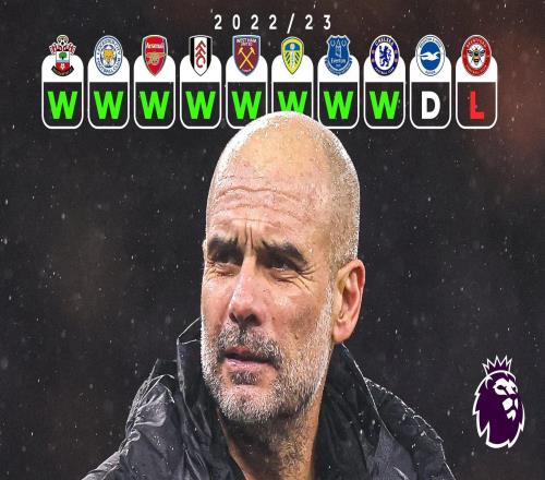 曼城和阿森纳近4个赛季英超最后10轮对比：曼城34战仅1负