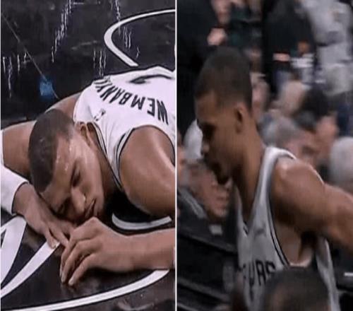 马刺官宣：文班亚马脸部重摔地板触发脑震荡保护协议提前退赛