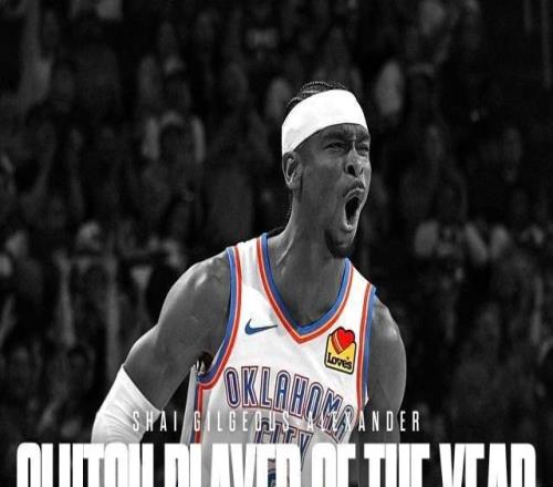 亚历山大当选年度关键球员100张第1选票收获96张