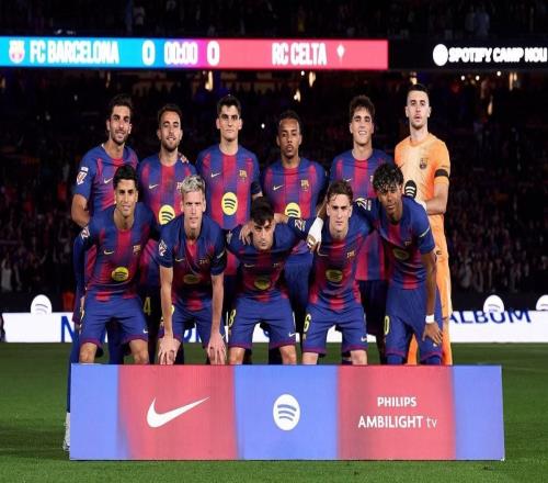 巴萨本赛季西甲前32轮拿82分，联赛历史同期并列第四