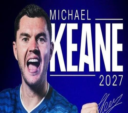 官方：埃弗顿与33岁中卫迈克尔基恩续约至2027年