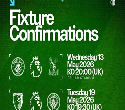 两场英超+足总杯决赛，曼城将在6天内进行三场比赛