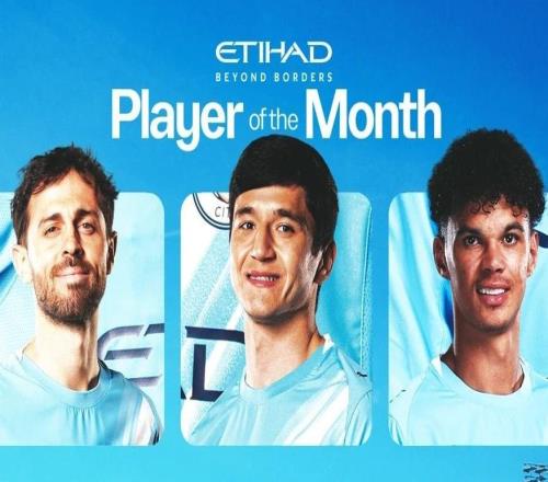 你选谁曼城4月最佳球员候选：B席、奥赖利、胡桑诺夫