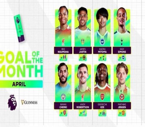 英超4月最佳进球候选：埃泽远射世界波、谢尔基独闯龙潭入围