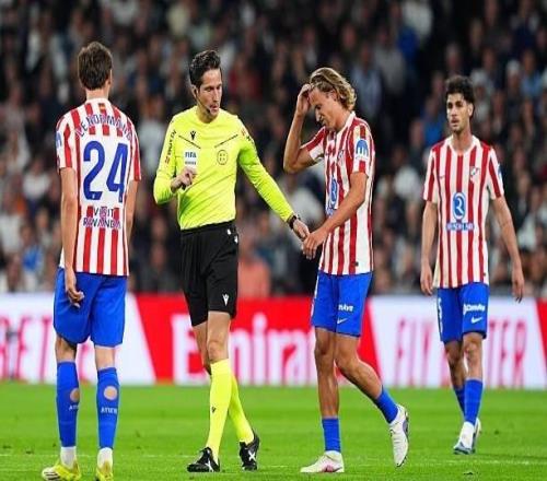 马竞官方抗议马德里德比判罚：飞身踢人不是犯规跳水也不吹