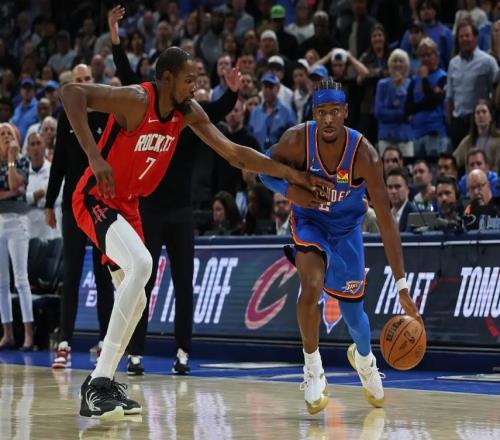 2人太致命！火箭4855雷霆，杜兰特13中3单打过多！