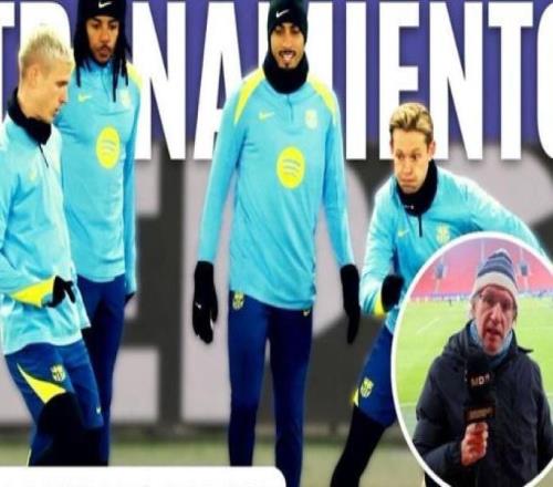 世体：为适应比赛环境，巴萨在布拉格2低温下完成赛前训练