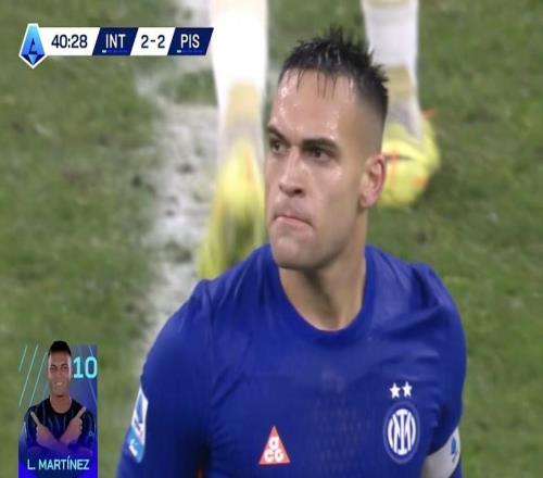 劳塔罗本赛季意甲已打入12球，与上赛季持平