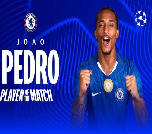 梅开二度，若昂佩德罗当选切尔西vs那不勒斯全场最佳球员