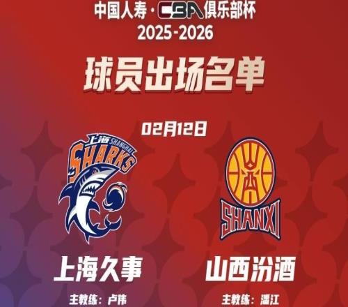 CBA俱乐部杯决赛上海久事战山西汾酒，双方大名单公布