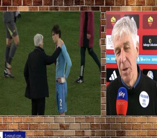 加斯佩里尼赛后拥抱帕莱斯特拉：他是个很出色的小伙子