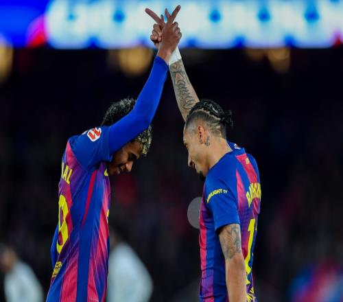 拉菲尼亚表示亚马尔的精彩进球让我们感到震撼，但赢得比赛才是最重要的_西甲直播