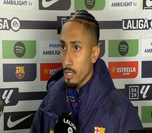 拉菲尼亚谈进球：对方中卫挺倒霉，但我必须那么做