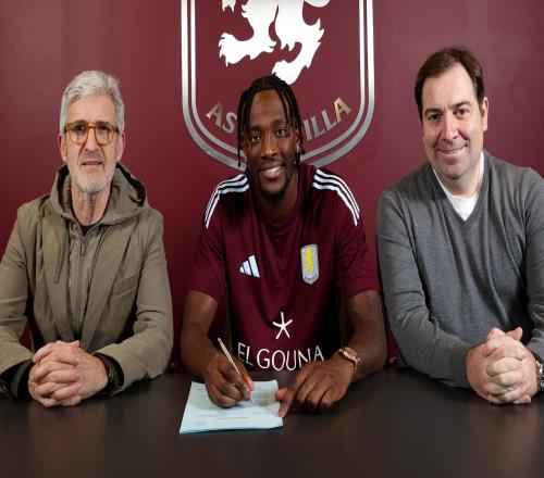 官方:维拉签下前锋亚伯拉罕据悉转会费为2100万欧