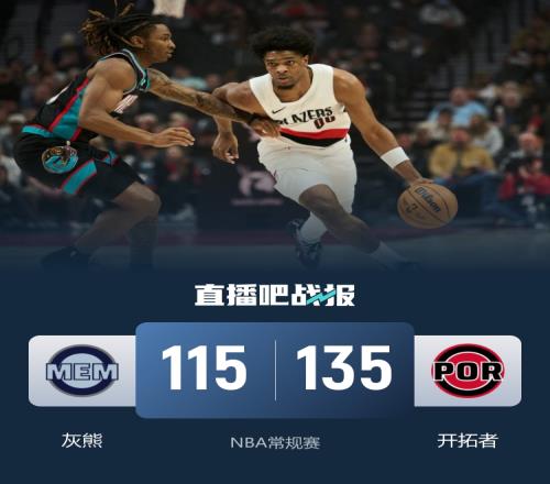 杨瀚森在三分半钟内收获2分1板2失误开拓者击败灰熊终结六连败亨德森强势复出_NBA直播