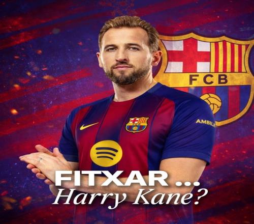 巴萨主席候选人又在社媒上耍花招了凯恩穿巴萨球衣的合成照真是太有创意了_德甲直播