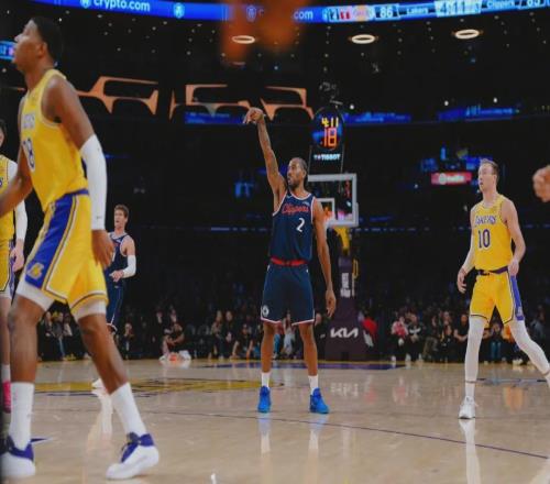 伦纳德伤退！詹姆斯边线球失误！泰伦卢不满湖人骗犯规