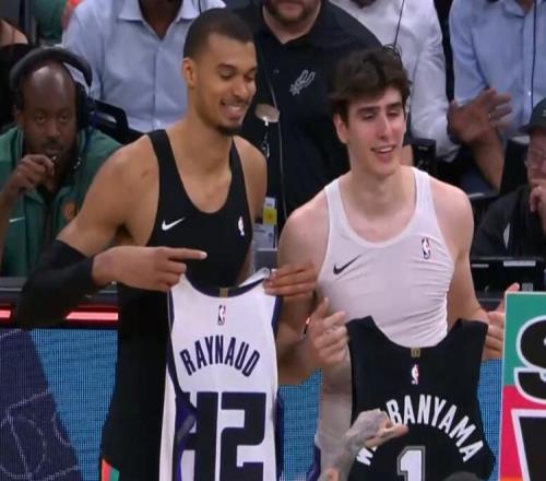 文班回忆与雷诺的交锋曾在2018法国U15锦标赛中交手亲如兄弟_NBA直播