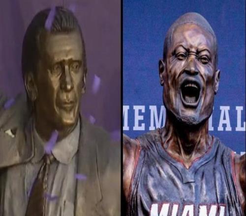 湖人揭晓莱利雕像！神似好莱坞影星，网友：比韦德强