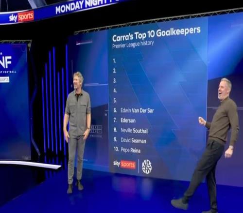 范德萨调侃卡拉格没把他排进英超历史前五门将，后者当场致歉