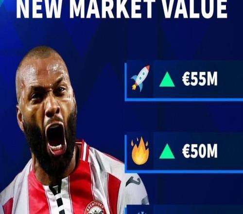 英超射手榜第2，德转预热伊戈尔蒂亚戈身价：最高涨至5500万