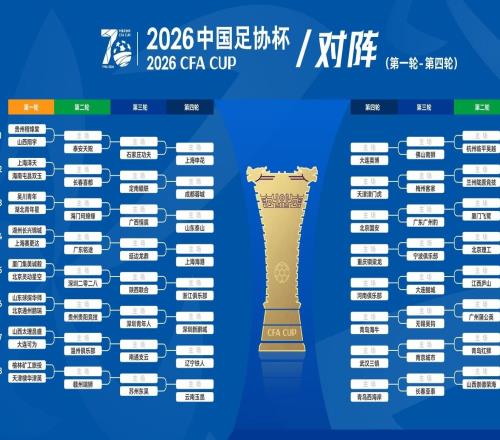 官方：2026中国足协杯抽签结果出炉