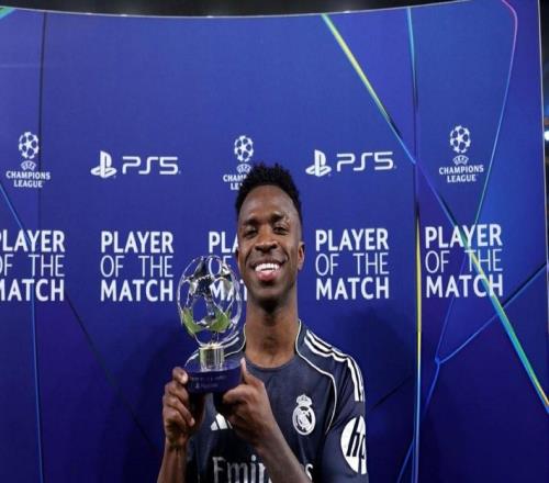 维尼修斯欧冠对阵曼城参与8球，仅次于梅西