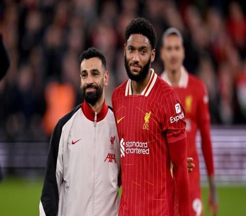 乔戈麦斯致敬萨拉赫：你是身穿利物浦球衣最伟大的球员之一