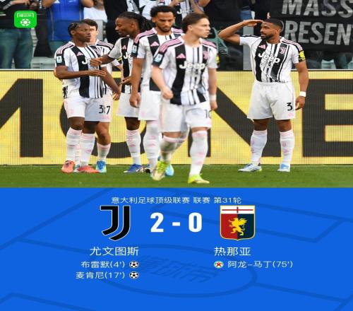 剑南春尤文20热那亚距欧冠区1分，布雷默头槌，迪格雷戈里奥扑点