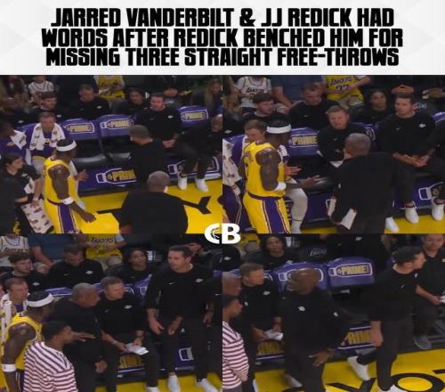 湖人内讧！雷迪克与范德比尔特激烈对峙，次节仅17秒即遭雪藏