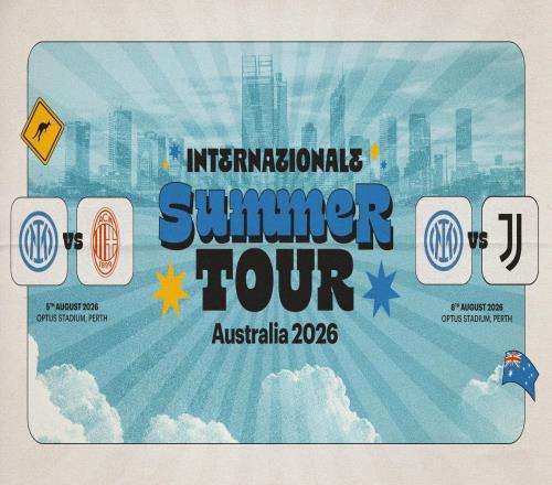 国米官方：今夏开启澳洲行，8月与米兰和尤文进行两场友谊赛