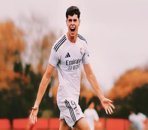 皇马二队挖到新哈兰德！19岁田径小子成神锋，身高超1米9最爱大罗